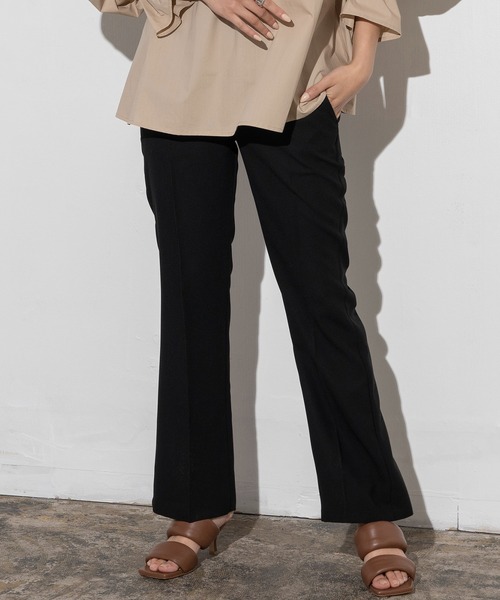 EUCLAID（エウクレイド）の「ジョーゼットフレアパンツ（その他パンツ・レディース・カーキ/ブラック/ブルー・36/40/38）」の2枚目の写真