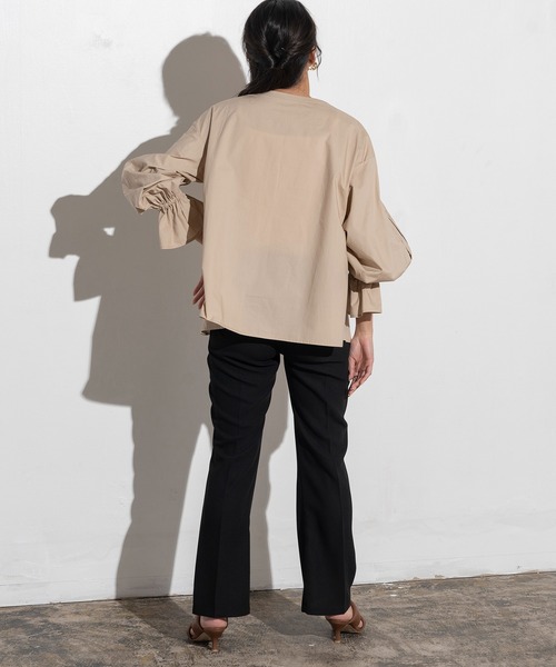 EUCLAID（エウクレイド）の「ジョーゼットフレアパンツ（その他パンツ・レディース・カーキ/ブラック/ブルー・36/40/38）」の14枚目の写真