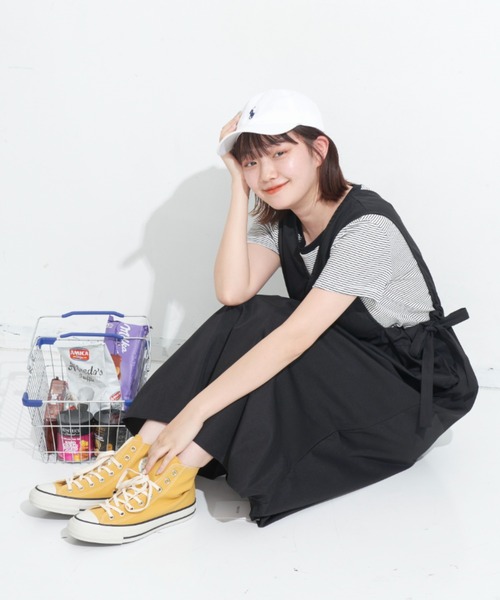 MERLOT（メルロー）の「サイドリボンジャンパースカート（ジャンパースカート・レディース・ブラック・FREE）」の2枚目の写真