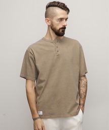 schott | Schott/ショット/ PIGMENT O/D SS HENLEY NECK T-SHIRT/ピグメント オーバーダイ ヘンリーネック Tシャツ(Tシャツ/カットソー)