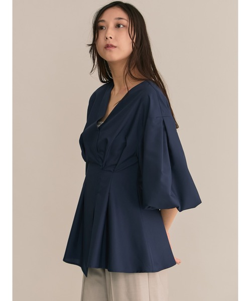 贅沢品 TONAL（トーナル）の「タックカシュクールチュニック（シャツ トップス