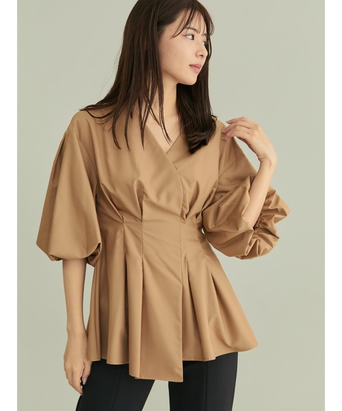 TONAL タックカシュクールチュニック ブラウス フレア バルーン