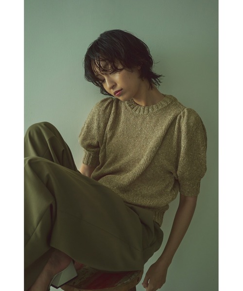 Abor(アボア)の「【Abor】リネンライクミックスヤーンニットプルオーバー(ニット/セーター・レディース・ホワイト/ベージュ/ブラック・FREE)」の1枚目の写真