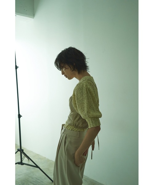 Abor(アボア)の「【Abor】リネンライクミックスヤーンニットプルオーバー(ニット/セーター・レディース・ホワイト/ベージュ/ブラック・FREE)」の7枚目の写真
