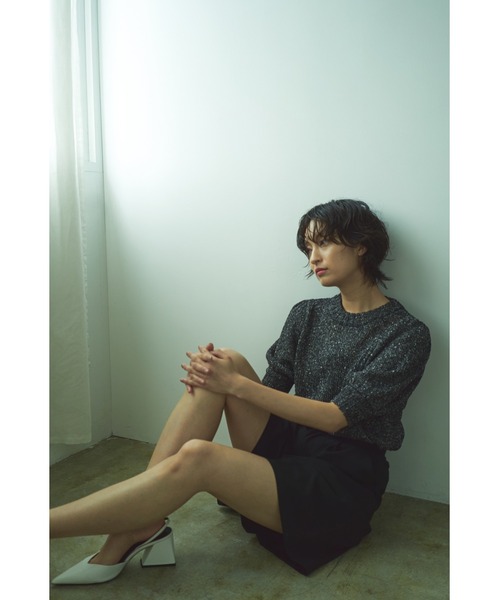 Abor(アボア)の「【Abor】リネンライクミックスヤーンニットプルオーバー(ニット/セーター・レディース・ホワイト/ベージュ/ブラック・FREE)」の8枚目の写真