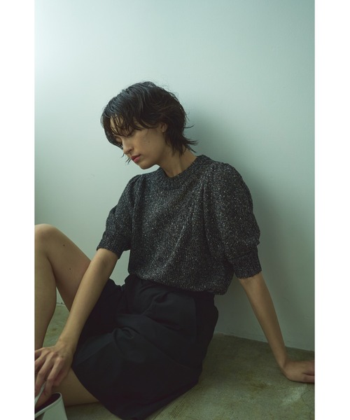 Abor(アボア)の「【Abor】リネンライクミックスヤーンニットプルオーバー(ニット/セーター・レディース・ホワイト/ベージュ/ブラック・FREE)」の9枚目の写真