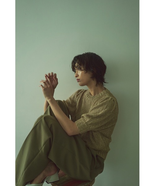 Abor(アボア)の「【Abor】リネンライクミックスヤーンニットプルオーバー(ニット/セーター・レディース・ホワイト/ベージュ/ブラック・FREE)」の13枚目の写真