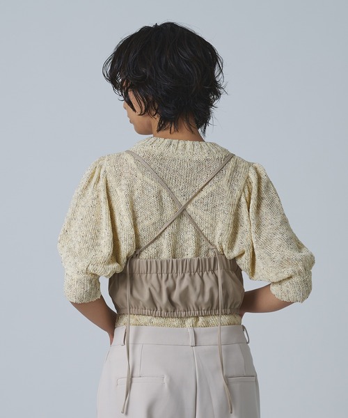Abor(アボア)の「【Abor】リネンライクミックスヤーンニットプルオーバー(ニット/セーター・レディース・ホワイト/ベージュ/ブラック・FREE)」の17枚目の写真