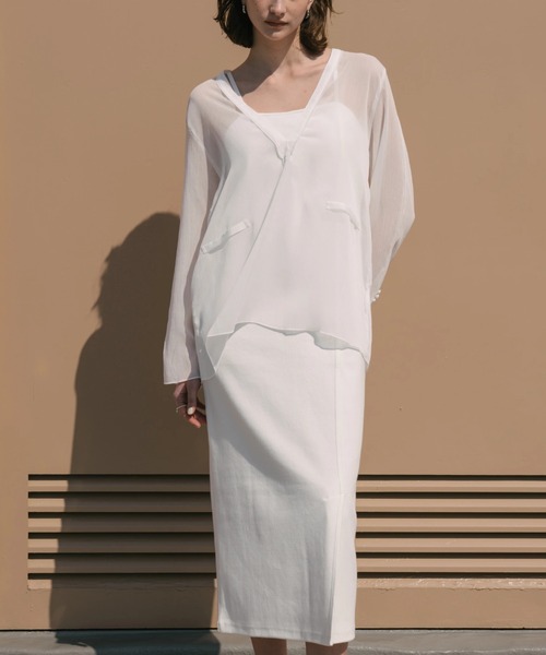 ワンピース square neckline cup in cami OP WILLFULLY（ウィルフリー）の「square neckline cami OP