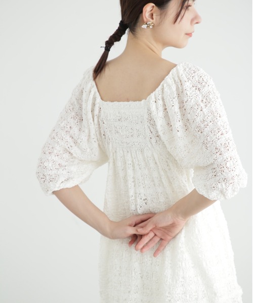 JILL STUART(ジルスチュアート)の「◆シュリンクジャージートップス(Tシャツ/カットソー・レディース・ブラック/ホワイト/ブルー・FREE)」の2枚目の写真