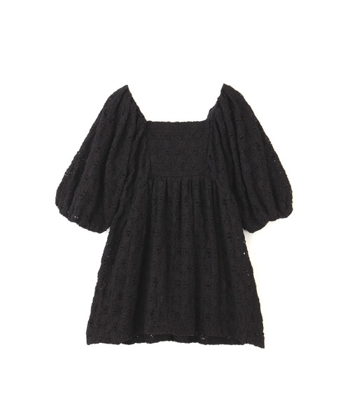 JILL STUART(ジルスチュアート)の「◆シュリンクジャージートップス(Tシャツ/カットソー・レディース・ブラック/ホワイト/ブルー・FREE)」の4枚目の写真