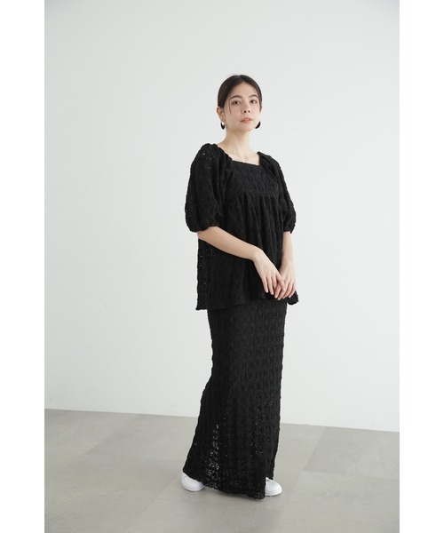 JILL STUART(ジルスチュアート)の「◆シュリンクジャージートップス(Tシャツ/カットソー・レディース・ブラック/ホワイト/ブルー・FREE)」の7枚目の写真