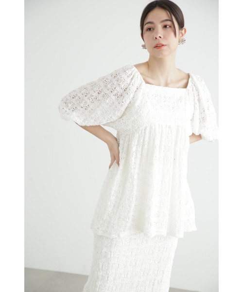 JILL STUART(ジルスチュアート)の「◆シュリンクジャージートップス(Tシャツ/カットソー・レディース・ブラック/ホワイト/ブルー・FREE)」の13枚目の写真