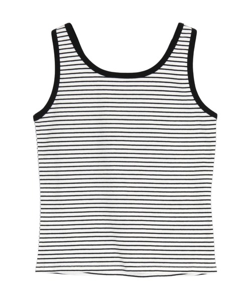 titivate（ティティベイト）の「テレコボーダータンクトップ（タンクトップ・レディース・アイボリー/ピンク/オフホワイト・M/S）」の14枚目の写真