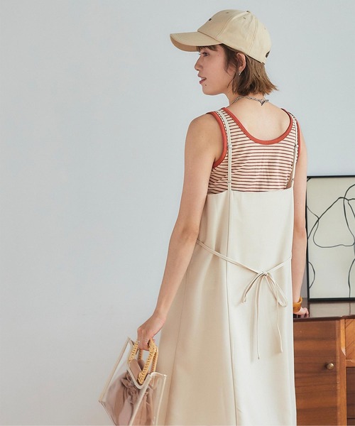 titivate（ティティベイト）の「テレコボーダータンクトップ（タンクトップ・レディース・アイボリー/ピンク/オフホワイト・M/S）」の17枚目の写真