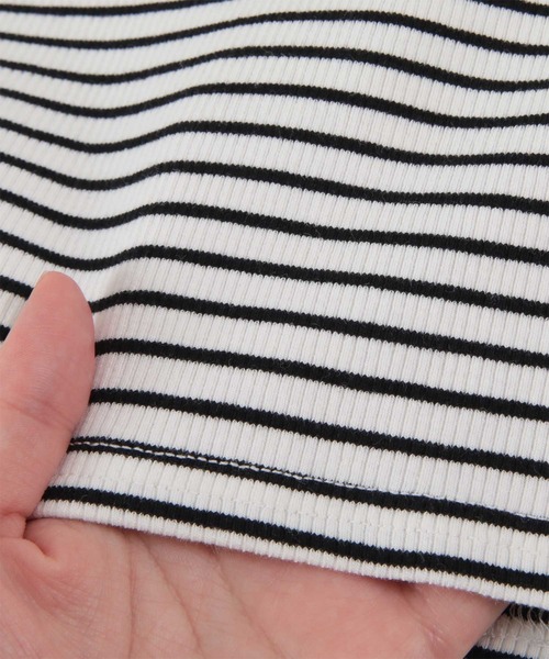 titivate（ティティベイト）の「テレコボーダータンクトップ（タンクトップ・レディース・アイボリー/ピンク/オフホワイト・M/S）」の13枚目の写真