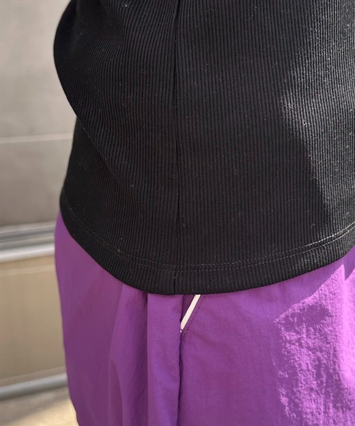 COLLAGE GALLARDAGALANTE（コラージュガリャルダガランテ）の「インナー付きシアーニット（Tシャツ/カットソー・レディース・ベージュ/ネイビー・FREE）」の16枚目の写真