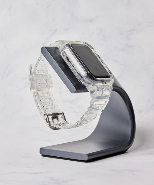 ADPOSION(アドポーション)の「【zandy / ズィー・アンド・ワイ】アップルウォッチバンド クリア一体式ベルト(デジタル腕時計・レディース・ブルー/クリア/ブラック/ピンク/グリーン/イエロー・SMALL/MEDIUM)」の6枚目の写真