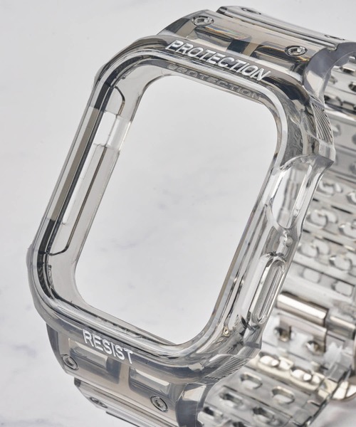 ADPOSION(アドポーション)の「【zandy / ズィー・アンド・ワイ】アップルウォッチバンド クリア一体式ベルト(デジタル腕時計・レディース・ブルー/クリア/ブラック/ピンク/グリーン/イエロー・SMALL/MEDIUM)」の12枚目の写真