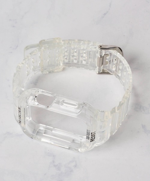 ADPOSION(アドポーション)の「【zandy / ズィー・アンド・ワイ】アップルウォッチバンド クリア一体式ベルト(デジタル腕時計・レディース・ブルー/クリア/ブラック/ピンク/グリーン/イエロー・SMALL/MEDIUM)」の7枚目の写真