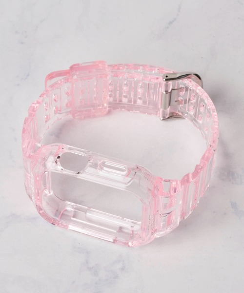 ADPOSION(アドポーション)の「【zandy / ズィー・アンド・ワイ】アップルウォッチバンド クリア一体式ベルト(デジタル腕時計・レディース・ブルー/クリア/ブラック/ピンク/グリーン/イエロー・SMALL/MEDIUM)」の9枚目の写真