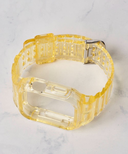 ADPOSION(アドポーション)の「【zandy / ズィー・アンド・ワイ】アップルウォッチバンド クリア一体式ベルト(デジタル腕時計・レディース・ブルー/クリア/ブラック/ピンク/グリーン/イエロー・SMALL/MEDIUM)」の11枚目の写真