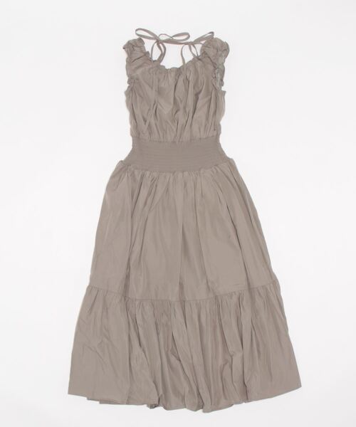 ANDGEEBEE（アンジービー）の「ギャザーリボンワンピ（ワンピース・レディース・カーキ/ブルー・MEDIUM）」の4枚目の写真