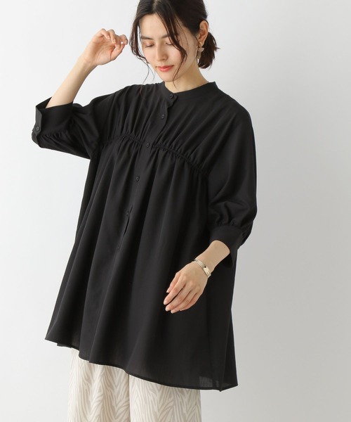 LEPSIM（レプシィム）の「シャーリング前開き5分袖ブラウス