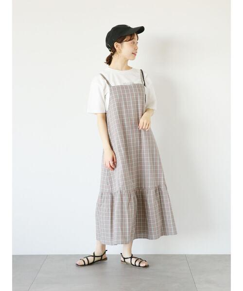 ehka sopo(エヘカソポ)の「ステッチロゴ刺繍Tシャツ(Tシャツ/カットソー・レディース・ブラック/オフホワイト/ミント/ダークオレンジ・F)」の11枚目の写真
