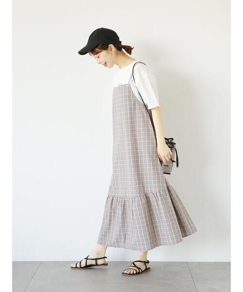 ehka sopo(エヘカソポ)の「ステッチロゴ刺繍Tシャツ(Tシャツ/カットソー・レディース・ブラック/オフホワイト/ミント/ダークオレンジ・F)」の14枚目の写真