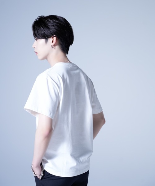 AROUND FLAVA(アラウンドフラバ)の「silkete like heavy weight glitter print T / シルケットライク ヘビーウェイト ラメプリントTシャツ(Tシャツ/カットソー・メンズ・ホワイト/ブラック・LARGE/MEDIUM/SMALL)」の14枚目の写真