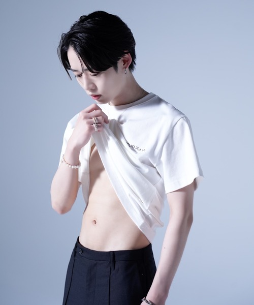 AROUND FLAVA(アラウンドフラバ)の「silkete like heavy weight glitter print T / シルケットライク ヘビーウェイト ラメプリントTシャツ(Tシャツ/カットソー・メンズ・ホワイト/ブラック・LARGE/MEDIUM/SMALL)」の18枚目の写真