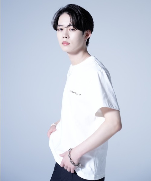 AROUND FLAVA(アラウンドフラバ)の「silkete like heavy weight glitter print T / シルケットライク ヘビーウェイト ラメプリントTシャツ(Tシャツ/カットソー・メンズ・ホワイト/ブラック・LARGE/MEDIUM/SMALL)」の12枚目の写真