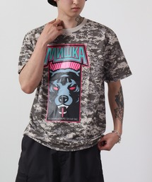 MISHKA カモフラージュ柄Tシャツ 半袖