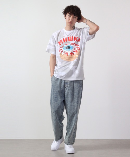 MISHKA（ミシカ）の「MISHKA カモフラージュ柄Tシャツ 半袖（Tシャツ/カットソー・メンズ・グリーン系/グリーン系1/グリーン系2/グリーン系3・M/L/XL）」の17枚目の写真