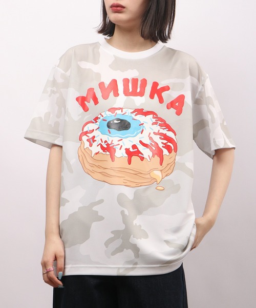 MISHKA（ミシカ）の「MISHKA カモフラージュ柄Tシャツ 半袖（Tシャツ/カットソー・メンズ・グリーン系/グリーン系1/グリーン系2/グリーン系3・M/L/XL）」の10枚目の写真