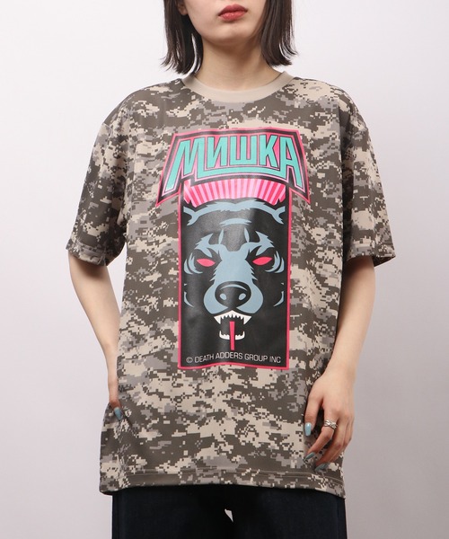 MISHKA（ミシカ）の「MISHKA カモフラージュ柄Tシャツ 半袖（Tシャツ/カットソー・メンズ・グリーン系/グリーン系1/グリーン系2/グリーン系3・M/L/XL）」の8枚目の写真