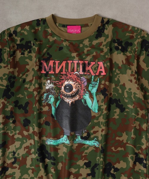 MISHKA（ミシカ）の「MISHKA カモフラージュ柄Tシャツ 半袖（Tシャツ/カットソー・メンズ・グリーン系/グリーン系1/グリーン系2/グリーン系3・M/L/XL）」の11枚目の写真