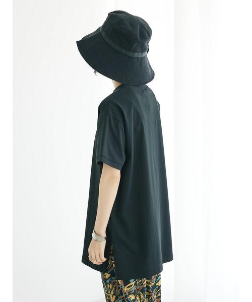 CRAFT STANDARD BOUTIQUE（クラフトスタンダードブティック）の「機能性サイドスリットチュニック（Tシャツ/カットソー・レディース・マスタード/アイボリー/ブラウン/ブラック・FREE）」の7枚目の写真