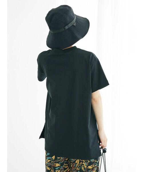 CRAFT STANDARD BOUTIQUE（クラフトスタンダードブティック）の「機能性サイドスリットチュニック（Tシャツ/カットソー・レディース・マスタード/アイボリー/ブラウン/ブラック・FREE）」の8枚目の写真