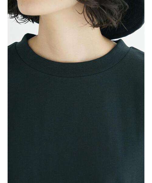 CRAFT STANDARD BOUTIQUE（クラフトスタンダードブティック）の「機能性サイドスリットチュニック（Tシャツ/カットソー・レディース・マスタード/アイボリー/ブラウン/ブラック・FREE）」の9枚目の写真