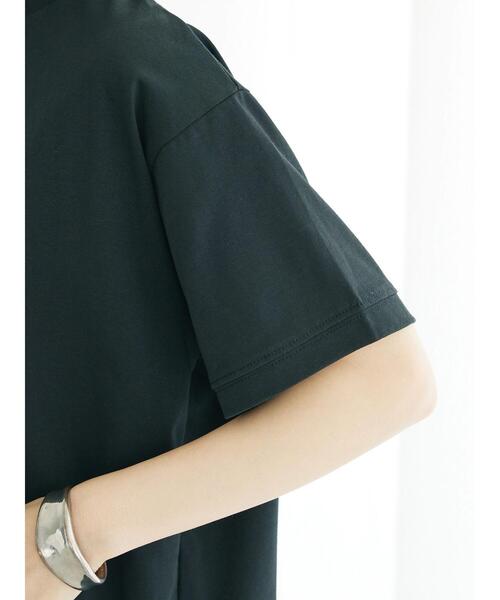 CRAFT STANDARD BOUTIQUE（クラフトスタンダードブティック）の「機能性サイドスリットチュニック（Tシャツ/カットソー・レディース・マスタード/アイボリー/ブラウン/ブラック・FREE）」の10枚目の写真