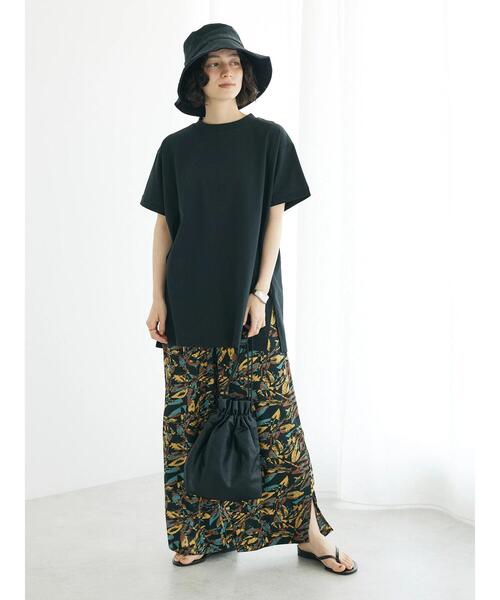 CRAFT STANDARD BOUTIQUE（クラフトスタンダードブティック）の「機能性サイドスリットチュニック（Tシャツ/カットソー・レディース・マスタード/アイボリー/ブラウン/ブラック・FREE）」の11枚目の写真