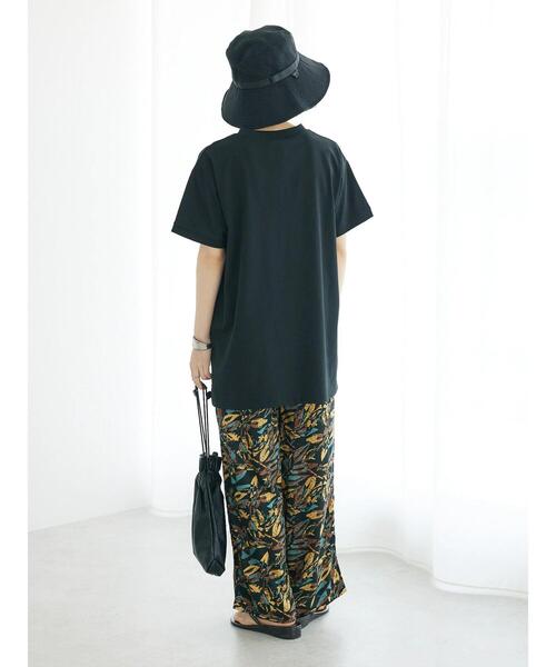 CRAFT STANDARD BOUTIQUE（クラフトスタンダードブティック）の「機能性サイドスリットチュニック（Tシャツ/カットソー・レディース・マスタード/アイボリー/ブラウン/ブラック・FREE）」の15枚目の写真