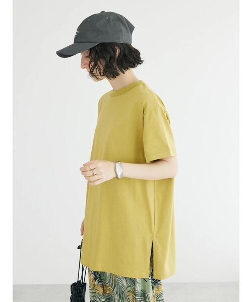 CRAFT STANDARD BOUTIQUE（クラフトスタンダードブティック）の「機能性サイドスリットチュニック（Tシャツ/カットソー・レディース・マスタード/アイボリー/ブラウン/ブラック・FREE）」の17枚目の写真