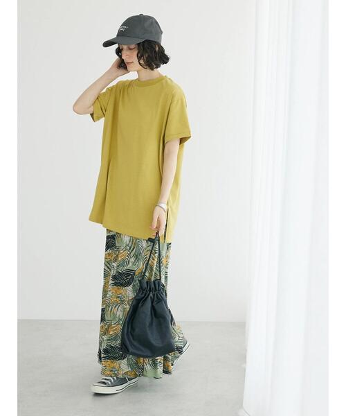 CRAFT STANDARD BOUTIQUE（クラフトスタンダードブティック）の「機能性サイドスリットチュニック（Tシャツ/カットソー・レディース・マスタード/アイボリー/ブラウン/ブラック・FREE）」の20枚目の写真