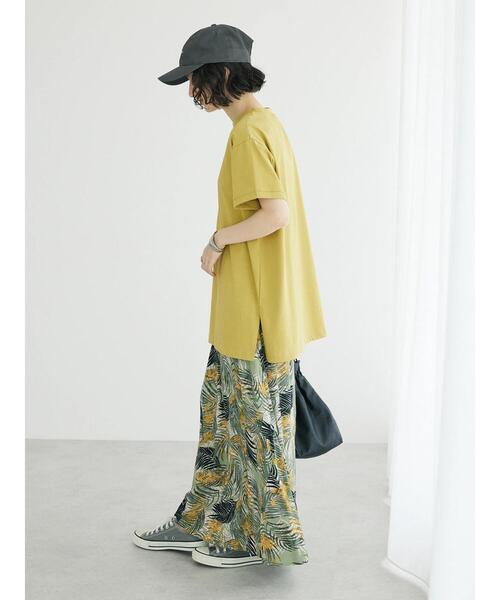 CRAFT STANDARD BOUTIQUE（クラフトスタンダードブティック）の「機能性サイドスリットチュニック（Tシャツ/カットソー・レディース・マスタード/アイボリー/ブラウン/ブラック・FREE）」の21枚目の写真