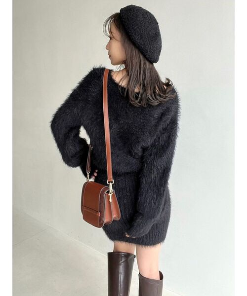 RESEXXY（リゼクシー）の「シャギーニットワンピース（ワンピース・レディース・ワイン/ピンク/ホワイト/ブラック/その他1・FREE）」の19枚目の写真