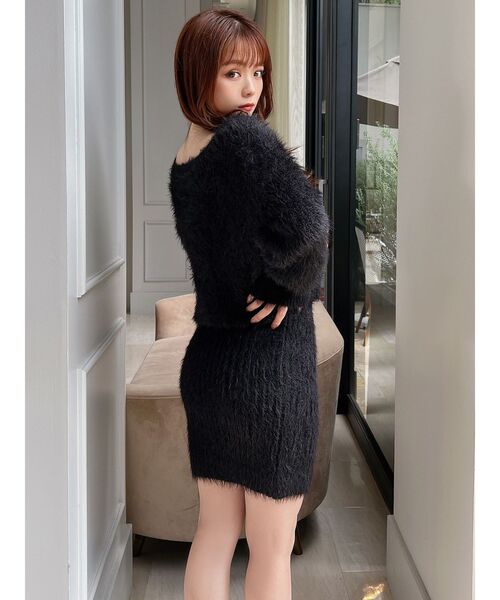 RESEXXY（リゼクシー）の「シャギーニットワンピース（ワンピース・レディース・ワイン/ピンク/ホワイト/ブラック/その他1・FREE）」の14枚目の写真