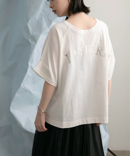 【即購入禁止】エイミーロウ 箔プリントタックスリーブTシャツ Eimee Law（エイミーロウ）の「箔プリントタックスリーブTシャツ
